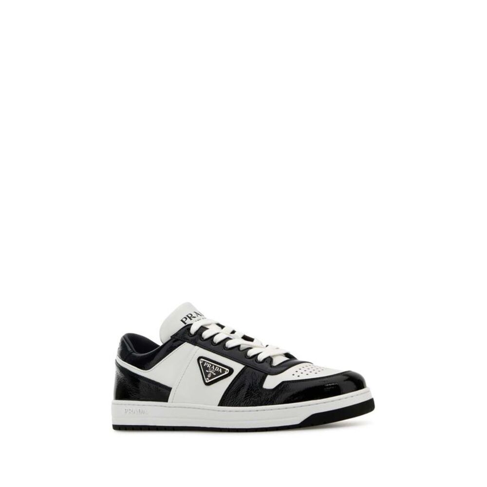 Prada Men Two-Tone Leather Downtown Sneakers - Picture 2 of 2